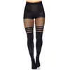 Leg Avenue Collants à rayures & résille Charmed