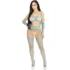 Leg Avenue - Fishnet Lingerie set - Blauw