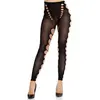 Leg Avenue - Seamless Opaque Cut-Out Footless Panty - Zwart
