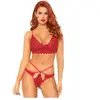 Leg Avenue 81578 Bralette en Dentelle/String Rouge Taille M/L EUR 42-44