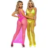 Leg Avenue Woven twist net maxi dress