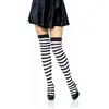 Leg Avenue Gestreepte Kousen - Zwart/Wit