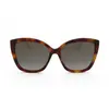 Lunettes de soleil - Jimmy Choo - NAT/S - Papillon - Dark Havana/Brown Shaded - Protection 3