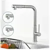 AURALUM MAX Robinet de Cuisine avec Douchette Extractible - en Inox - Rotatif à 360° - 2 Fonctions Jet - Barboteur démontable