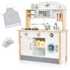 Cuisine pour Enfants - COSTWAY - 17 Accessoires - Bois de pin - Blanc
