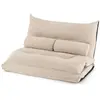 GOPLUS Fauteuil de Sol Convertible 2 Places 180 x110 cm, Pliable avec ...
