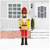 GOPLUS Décoration de Noël Lumineuse en Forme de Soldat Figurine 166 cm...