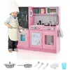 DREAMADE Cuisine Enfants en Bois avec Sons, 10 Accessoires, Tableau No...