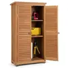 COSTWAY Abri de Rangement Extérieur en Bois de Sapin 3 Etagères Amovib...