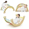 Costway Triangle D'escalade Réversible & Réglable 4 En 1 Pour Grimper Ou Se Reposer Avec Coussin Moelleux En Bois