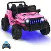 DREAMADE Voiture Électrique Enfants 2 Places 12V avec Ceinture de Sécu...