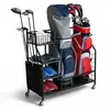 COSTWAY Organiseur de Rangement pour Sac de Golf/ Clubs Roulettes Univ...