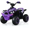 GOPLUS Quad Électrique 4x4 Enfant 3-8 Ans avec 2 Vitesses Réglables,Voiture Électrique  1 Place avec Lumières LED-Musique,Violet