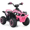 GOPLUS Quad Électrique 4x4 Enfant 3-8 Ans avec 2 Vitesses Réglables,Voiture Électrique  1 Place avec Lumières LED-Musique,Rose