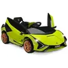 GOPLUS Voiture Électrique Enfant 12V Cabriolet Lamborghini de Portes C...
