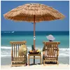 COSTWAY Parasol de Plage Hawaii en Chaume Ø175 x H 194 cm 5 Couches 8 Baleines Inclinable Hauteur Réglable Polyester Imperméable