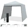 COSTWAY Tonnelle de Jardin Pliable Instantané 300 x 300 cm avec Parois Latérale Amovibles, Sac à Roulettes, Hauteur Réglable