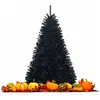 Sapin de Noël Artificiel - RELAX4LIFE - 180CM - Arbre de Noël Automatique en PVC Ignifuge - 1036 Branches - Pied en Métal - Noir