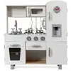 COSTWAY Cuisine Enfants en Bois 3 Ans+, Téléphone & Horloge Inclus, Lu...