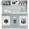 Costway Cuisine Enfant En Bois 3 Ans+, 6 Accessoires Effets Sonore Et ...