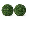 COSTWAY Plante Artificielle - 2 Boules de Buis (Dia.: 45 CM) BuisSphèr...