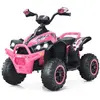 COSTWAY Quad Electrique pour Enfants 12V7Ah, LED, Musique, Pédale, Kla...