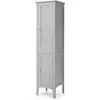 COSTWAY Meuble Colonne de Salle de Bain avec 2 Portes et Rangement à 5...