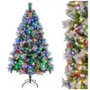 RELAX4LIFE Sapin de Noël 180CM, Éclairage LED 4 Couleurs, Arbre de Noë...