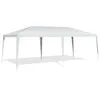 COSTWAY Tonnelle de Jardin Pliant 3 x 6 m-sans Bâche-Tente de Réception Imperméable-Dessus Recouverte de Tissu PE-Fêtes,Commercial