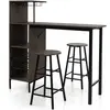 GOPLUS Ensemble Table à manger & 2 Tabouret 3 Pièce,120 x 40 x 35cm, E...