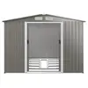 COSTWAY Abri de Jardin Métal Extérieur 9.74m³ Acier Galvanisé avec Fon...