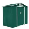 Abri de Jardin en Métal - RELAX4LIFE - 2,7M2 - Portes Coulissantes - 2 Fenêtres - Cabane de Jardin Exterieur - 213X127X185CM - Vert