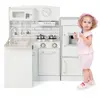 COSTWAY Cuisine d Angle Enfants 3 Ans+, 5 Accessoires, Effet Son avec ...