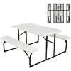 COSTWAY Table Camping avec 2 Bancs Pliable - 4 à 6 Personnes- pour Piq...