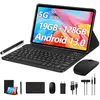 Tablette Tactile 10.1 Pouces YUMKEM, 19Go+128Go, Android 13, Octa-Core, 5G WIFI, 8000mAh, TYPC-C, Avec clavier souris casque-Gris