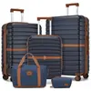 Kono Set de 5 Valises de Voyage (55+66+76 cm) à 4 roulettes avec serru...