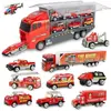 FELIXINJIANG Voiture de Jouet, Voiture de Pompier pour Enfant, Voiture de feu Miniature comme Cadeau d'anniversaire idéal pour Les