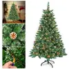 YUENFONG Sapin de Noël artificiel avec éclairage, effet neige - avec s...