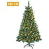 Sapin de Noël artificiel - UISEBRT - 180cm - 250 LED - Pommes de pin -...