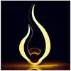 GOECO Applique Murale LED 10W 3000K Blanc Lampe murale intérieur moderne pour Chambre Salon Couloir - Design flamme - Lumière chaude