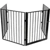 Barrière de Sécurité Enfant - KELUODAE - 4 pans Noir - 240cm - Métal