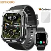 IOWODO Montre Connectée Homme Militaire avec Appels Bluetooth Assistan...