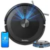TEENDOW Robot Aspirateur Laveur, 4500Pa Aspirateur Robot sans Fil avec Balai, 2600mAH/120Min, Wi-Fi/ LDS Laser Navigation