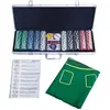 Giantex Mallette de Poker 500 Jeton avec 2 Jeux de Cartes, 3 Boutons D...