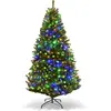 GOPLUS Sapin de Noël Artificiel Lumineux 150CM-600 Branches avec LED L...