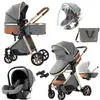 BAZARLAND30.Poussette 3 en 1 Bébé Combinée Siège-Auto Nacelle Trio Rév...