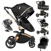 Poussette 3 en 1 Magic ZC Poussette Poussette pliable Poussette de lux...