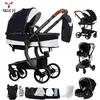 Poussette bebe Magic ZC Pousette Cuir PU imperméable Poussette 3 en 1 ...