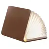 Lampe livre intelligente Gingko en cuir Mini Marron
