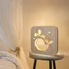 Creative Craft Décoration Lampe en bois Led Lumière Veilleuse Lampe de table wedazano445